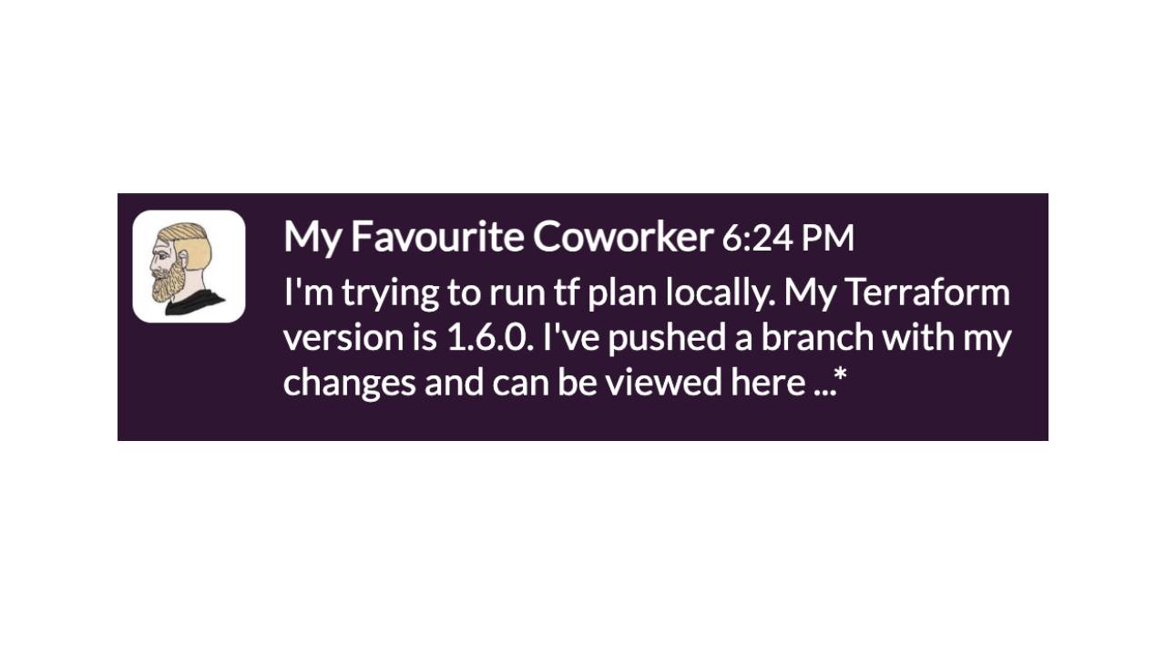 Coworker asking a question on slack
